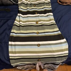 Striped Button-Down Dress